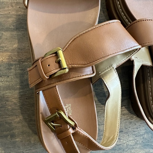 MICHAEL Michael Kors Kailey Leather Lug Heel Brown - Picture 4 of 7